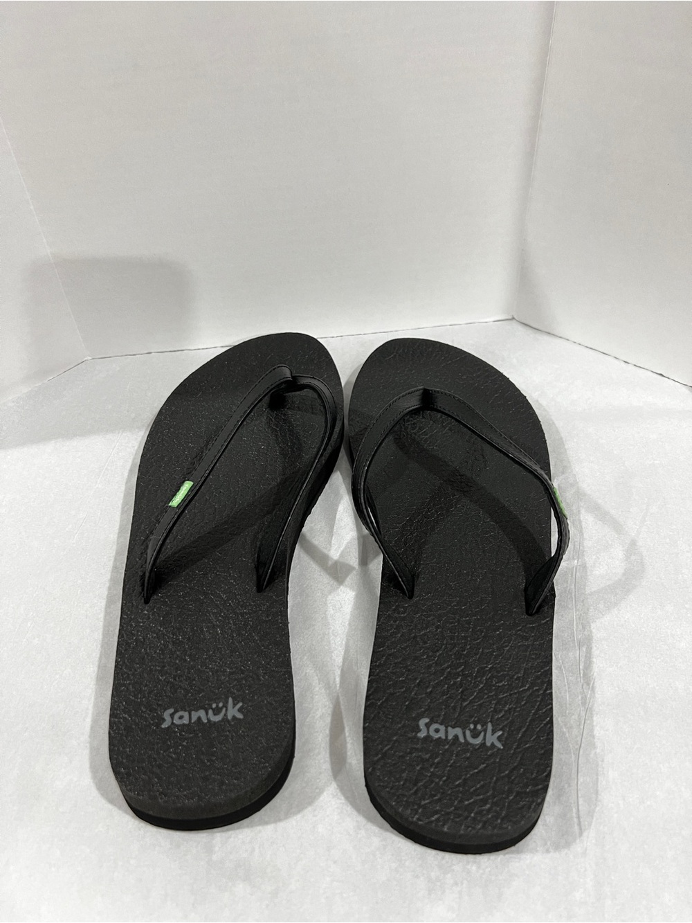 Sanuk Yoga Coral Flip Flop Size 9 Black Comfy - Picture 6 of 10